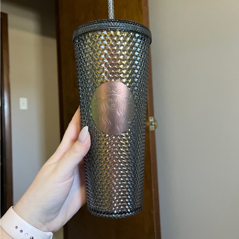 Starbucks studded iridescent black tumbler